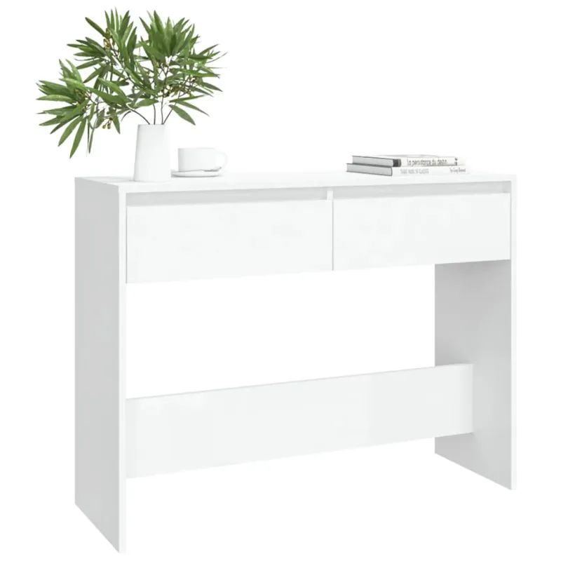 Konsolinis staliukas, baltas, 100x35x76,5cm, apdirbta mediena