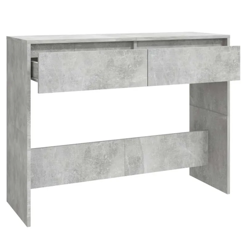 Konsolinis staliukas, betono, 100x35x76,5cm, apdirbta mediena