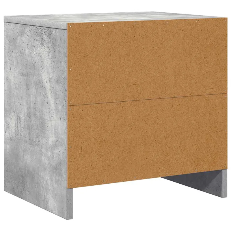 Naktinės spintelės, 2vnt., betono pilkos, 45x34x44,5cm, MDP