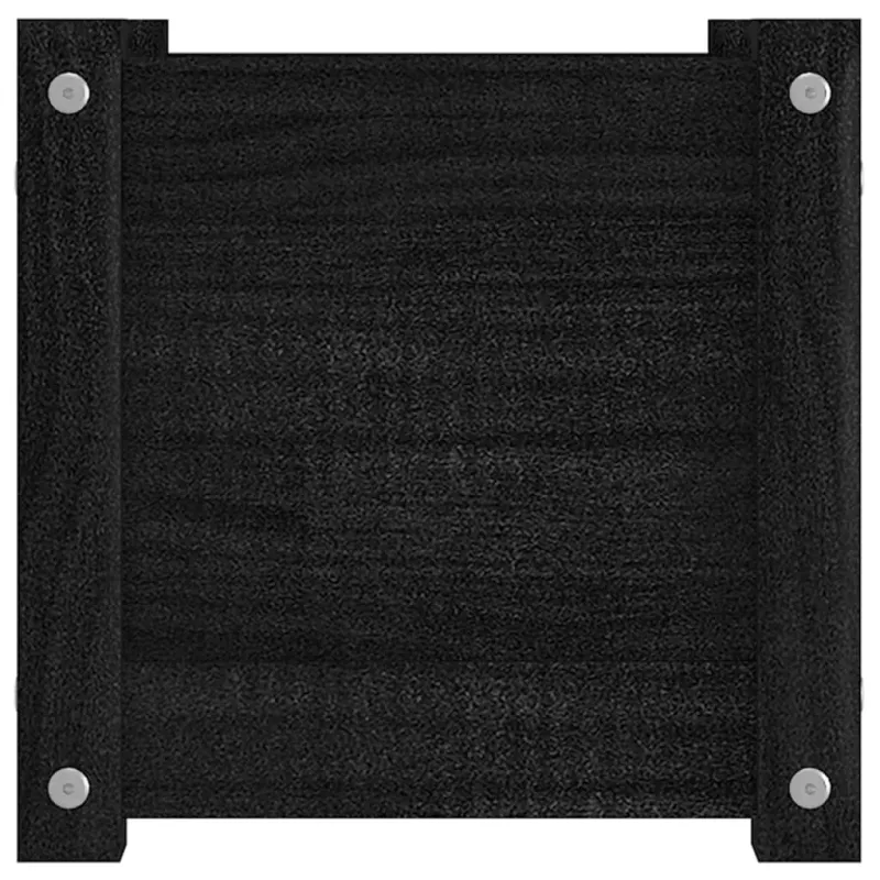 Sodo loveliai, 2vnt., juodi, 31x31x31cm, pušies masyvas