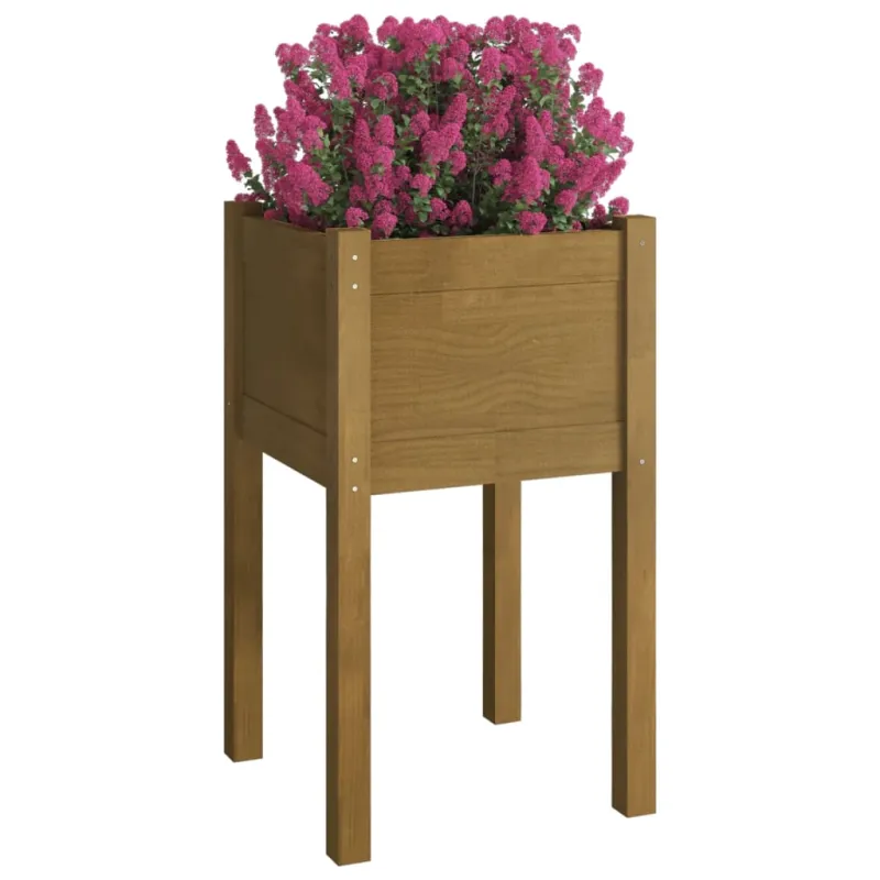 Sodo loveliai, 2vnt., medaus rudi, 40x40x70cm, pušies masyvas