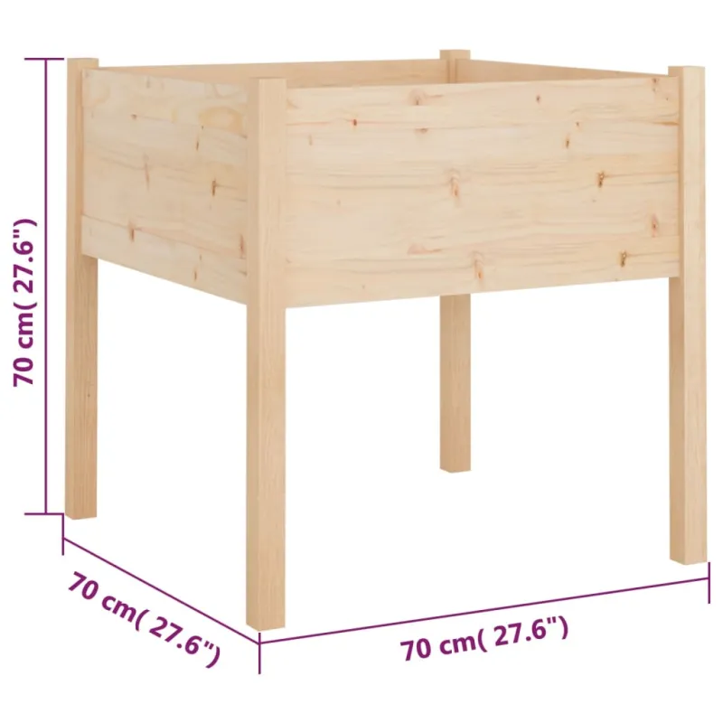 Sodo loveliai, 2vnt., 70x70x70cm, pušies medienos masyvas