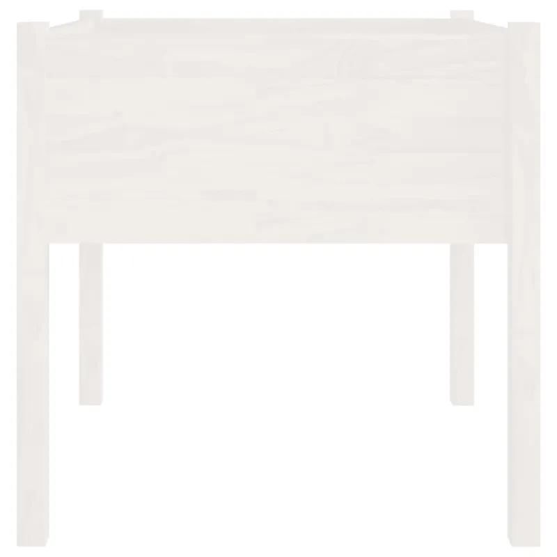 Sodo loveliai, 2vnt., balti, 70x70x70cm, pušies masyvas
