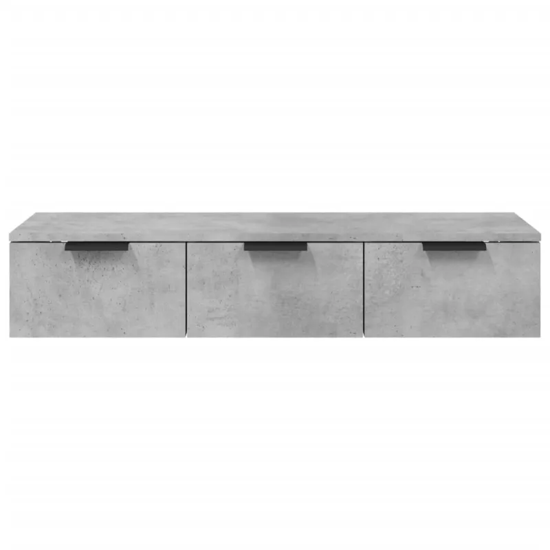 Sieninė spintelė, betono pilka, 102x30x20cm, apdirbta mediena