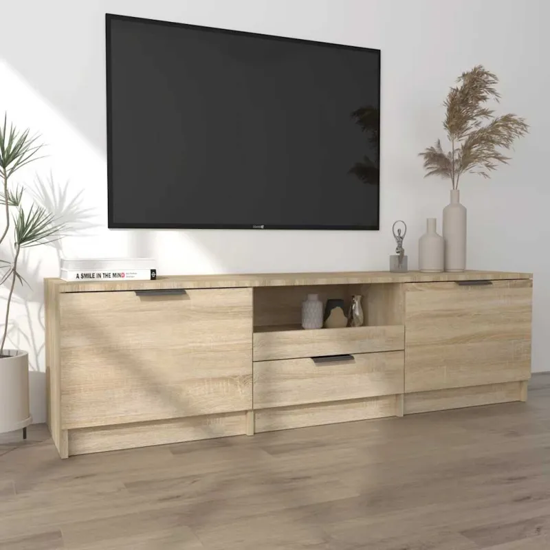 TV spintelė, sonoma ąžuolo spalvos, 140x35x40cm, inžinerinė mediena