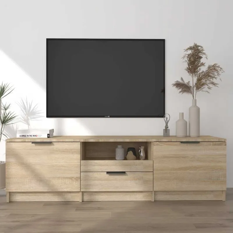 TV spintelė, sonoma ąžuolo spalvos, 140x35x40cm, inžinerinė mediena