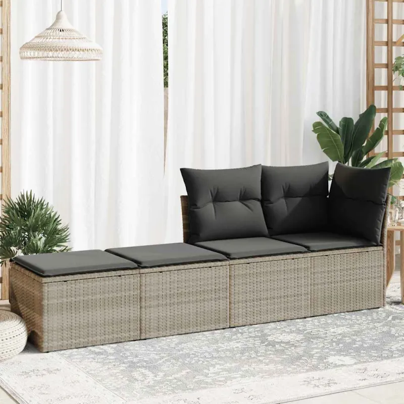 Sodo komplekti, 2 osaa, pehmusteilla, polyrattana/akasia