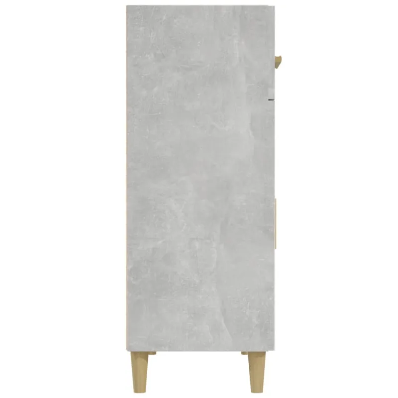 Šoninė spintelė, betono pilka, 69,5x34x89cm, apdirbta mediena