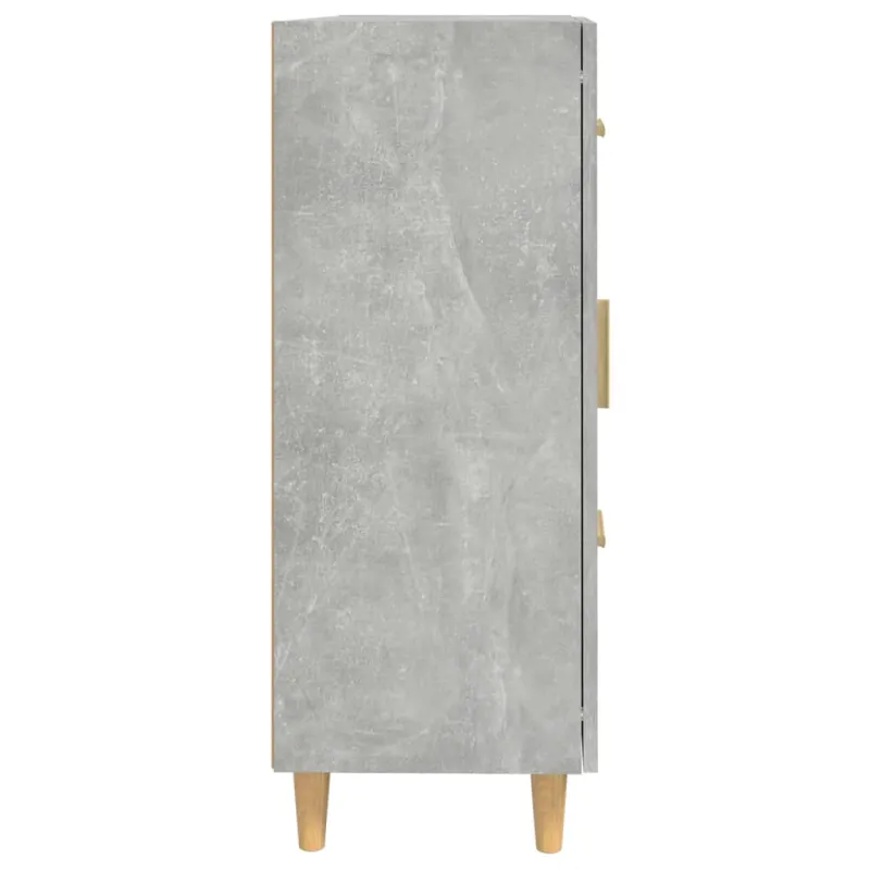 Šoninė spintelė, betono pilka, 69,5x34x90cm, apdirbta mediena