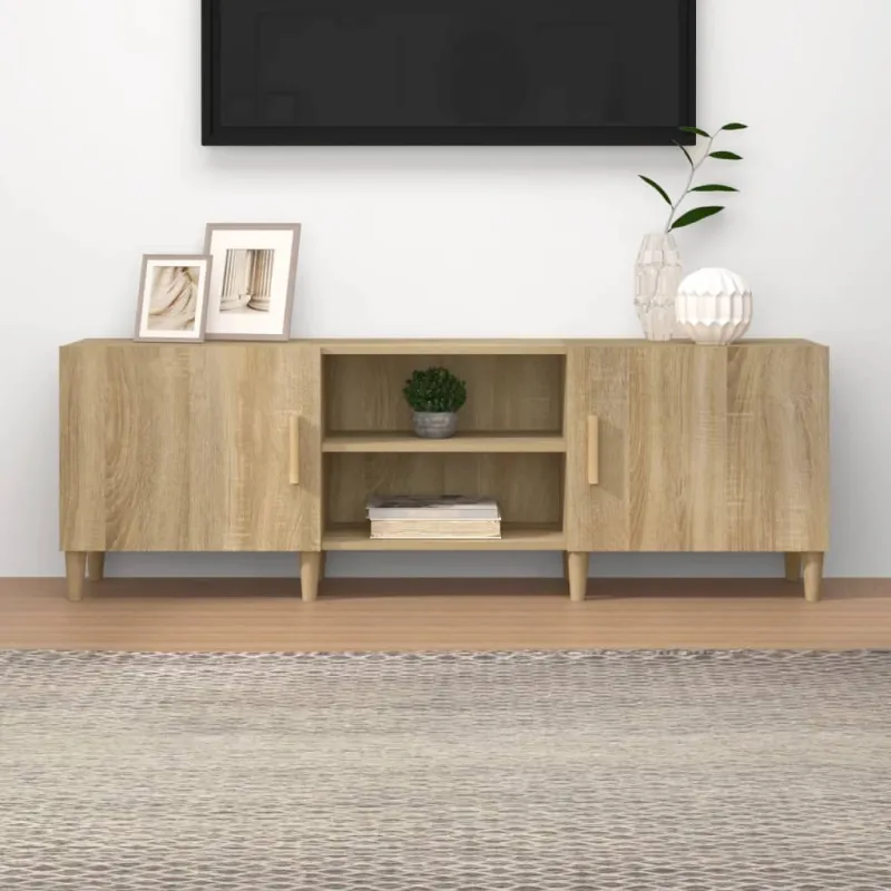 Televizoriaus spintelė, ąžuolo, 150x30x50cm, apdirbta mediena