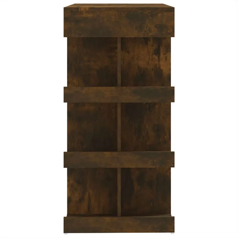 Baro stalas su lentyna, dūminio ąžuolo, 100x50x101,5cm, mediena