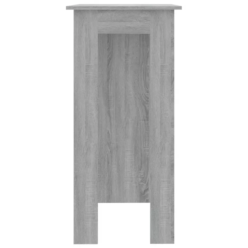 Baro stalas su lentyna, pilkas ąžuolo, 102x50x103,5cm, MDP