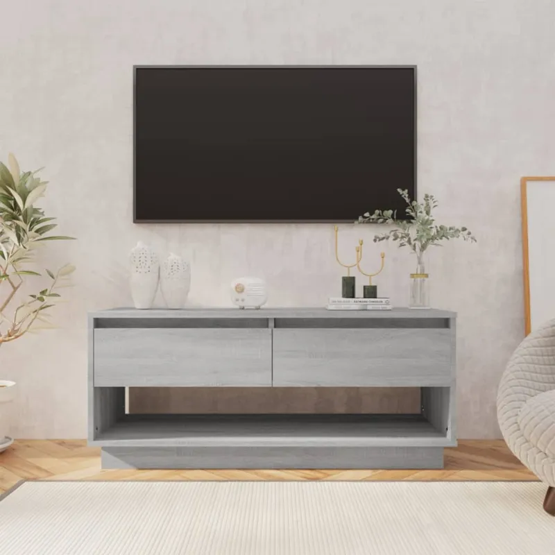 Televizoriaus spintelė, pilka ąžuolo, 102x41x44cm, mediena