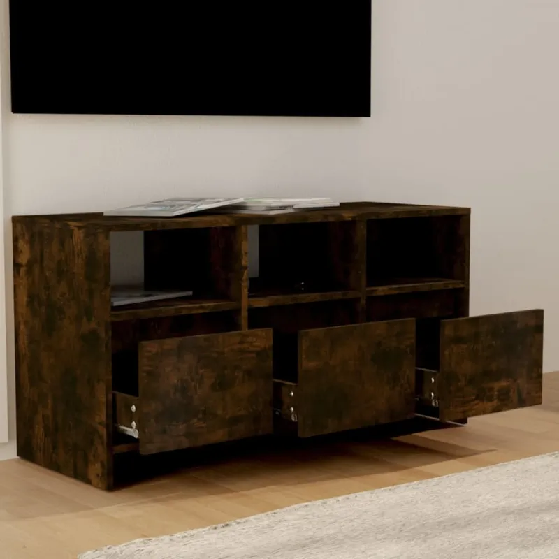 Televizoriaus spintelė, dūminė, 102x37,5x52,5cm, mediena