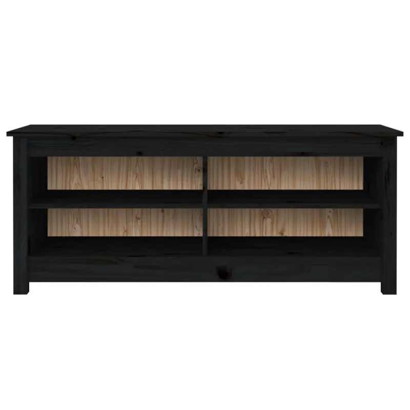 Suoliukas batams, juodas, 110x38x45,5cm, pušies masyvas