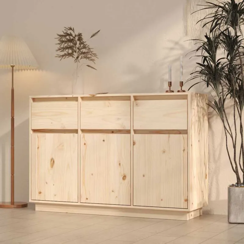 Šoninė spintelė, 111x36x75cm, pušies medienos masyvas