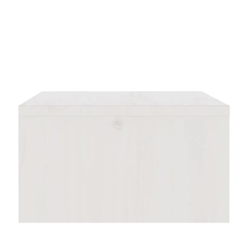 Monitoriaus stovas, baltas, 100x27x15cm, pušies masyvas
