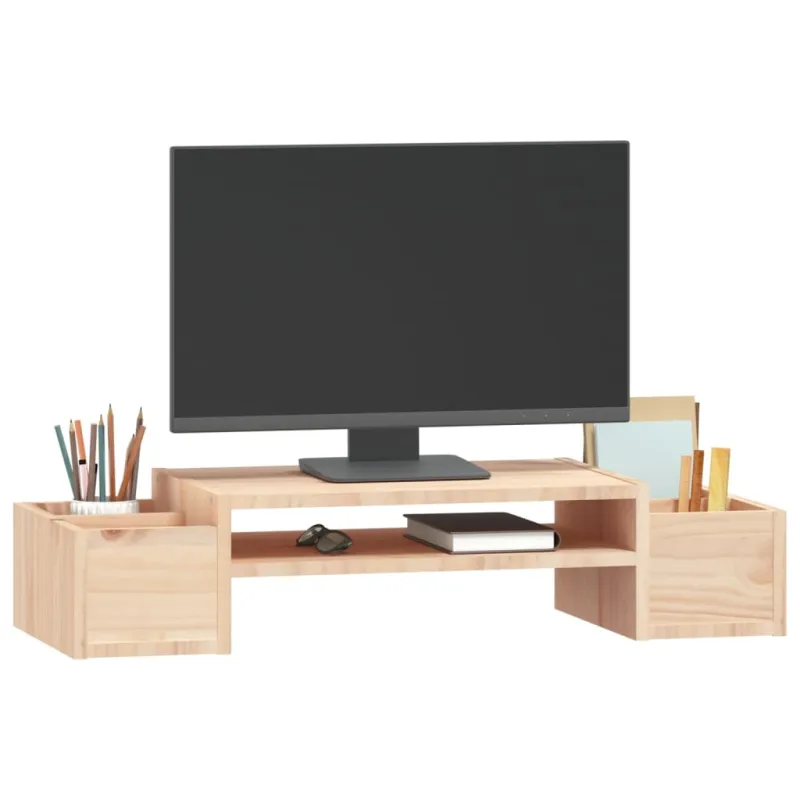Monitoriaus stovas, 70x27,5x15cm, pušies medienos masyvas