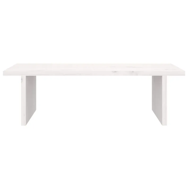 Monitoriaus stovas, baltas, 50x27x15cm, pušies medienos masyvas