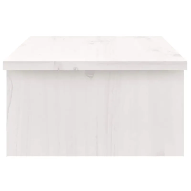 Monitoriaus stovas, baltas, 50x27x15cm, pušies medienos masyvas