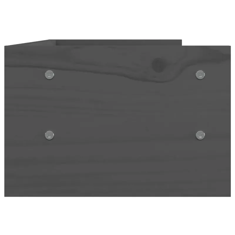 Monitoriaus stovas, pilkas, 50x24x16cm, pušies medienos masyvas