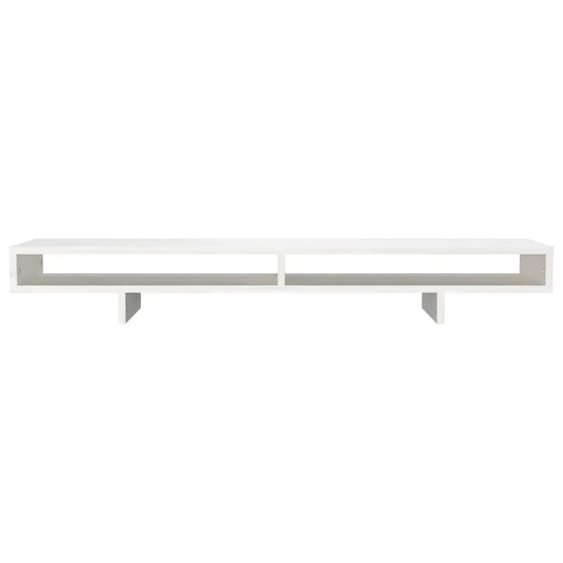 Monitoriaus stovas, baltas, 100x27x14cm, pušies masyvas