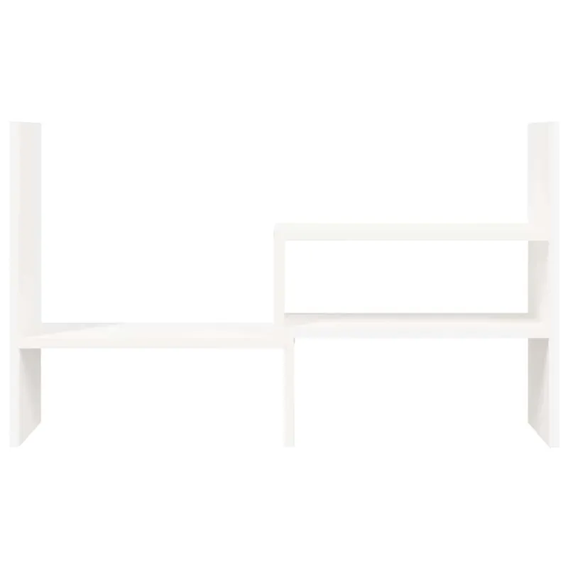 Monitoriaus stovas, baltas, (39–72)x17x43cm, pušies masyvas