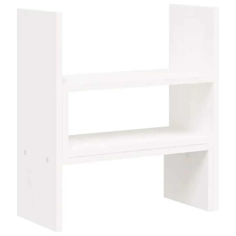 Monitoriaus stovas, baltas, (39–72)x17x43cm, pušies masyvas