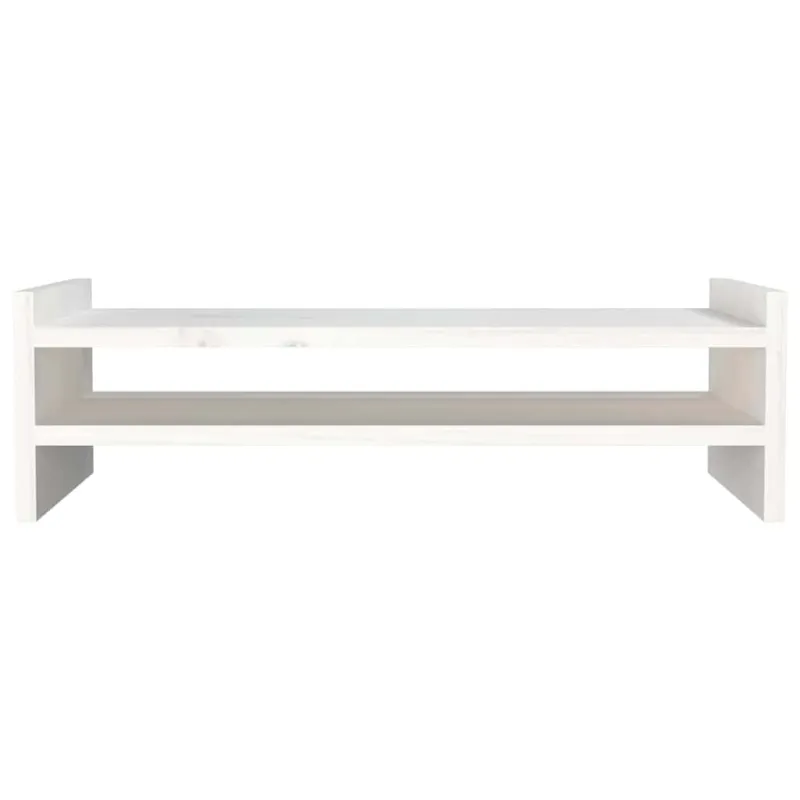 Monitoriaus stovas, baltas, 50x27x15cm, pušies medienos masyvas