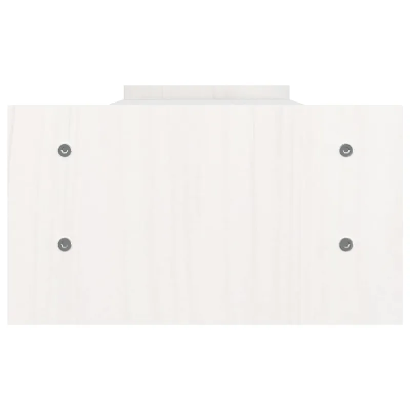 Monitoriaus stovas, baltas, 100x27x15cm, pušies masyvas