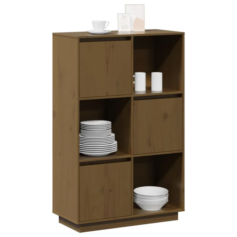 Komoda, medaus ruda, 74x35x117cm, pušies medienos masyvas