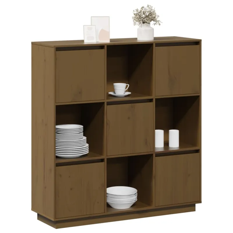 Komoda, medaus ruda, 110,5x35x117cm, pušies medienos masyvas