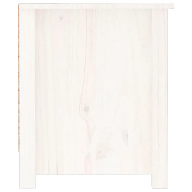 Spintelė batams, balta, 110x38x45,5cm, pušies medienos masyvas