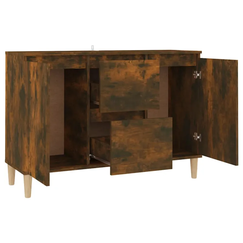 Šoninė spintelė, dūminio ąžuolo, 101x35x70cm, apdirbta mediena