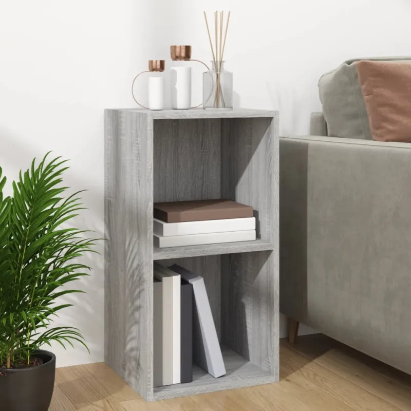 Dėžė vinilinėms plokštelėms, pilka, 71x34x36cm, mediena