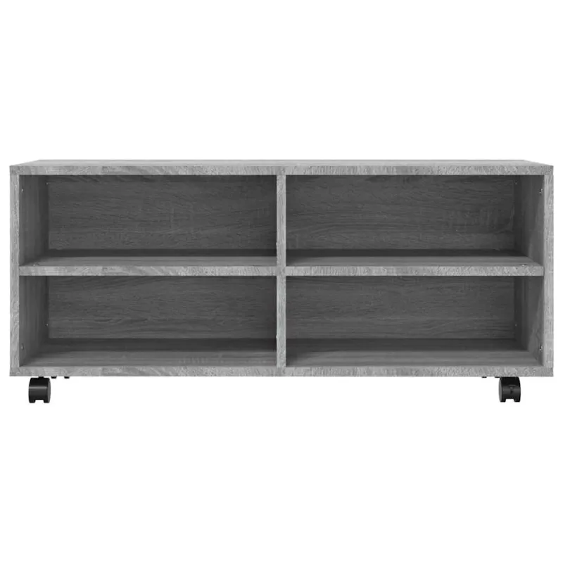 TV spintelė su ratukais, pilka ąžuolo, 90x35x35cm, mediena
