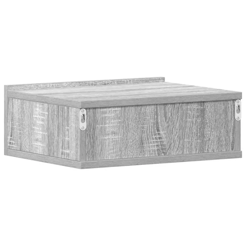 Naktiniai staliukai, 2vnt., pilki, 40x30x15cm, mediena