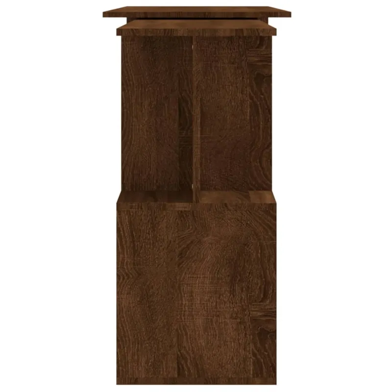 Kampinis rašomasis stalas, rudas ąžuolo, 200x50x76cm, mediena