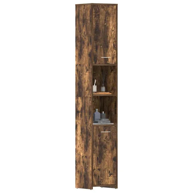 Vonios spintelė, dūminio ąžuolo, 30x30x183,5cm, mediena