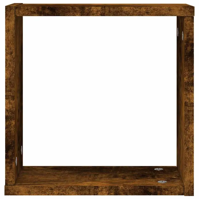 Wall Cube lentynos 4 vnt Rūkytas ąžuolas 30x15x30 cm
