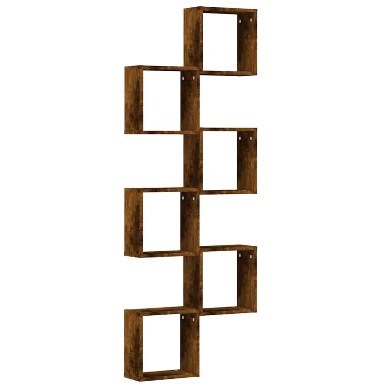 Wall Cube lentynos 6 vnt Rūkytas ąžuolas 30x15x30 cm