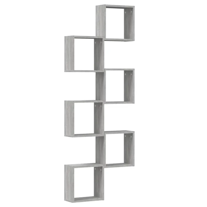 Wall Cube lentynos 6 vnt Pilka Sonoma 30x15x30 cm