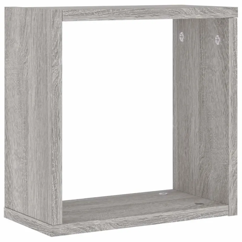 Wall Cube lentynos 6 vnt Pilka Sonoma 30x15x30 cm
