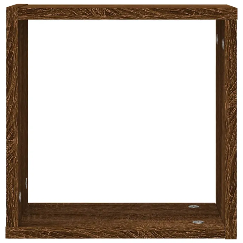 Wall Cube Lentynos 2 vnt Rudas ąžuolas 30x15x30 cm