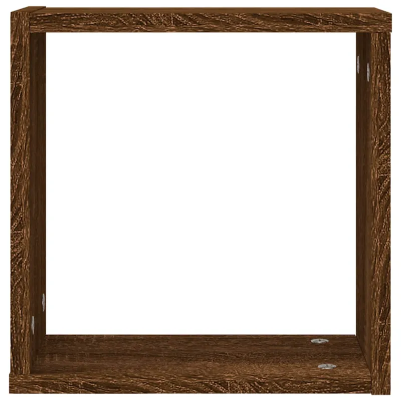 Wall Cube Lentynos 6 vnt Rudas ąžuolas 30x15x30 cm