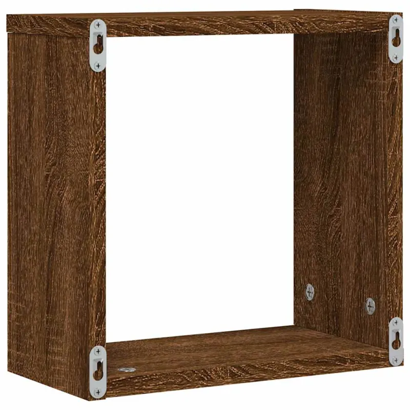 Wall Cube Lentynos 6 vnt Rudas ąžuolas 30x15x30 cm