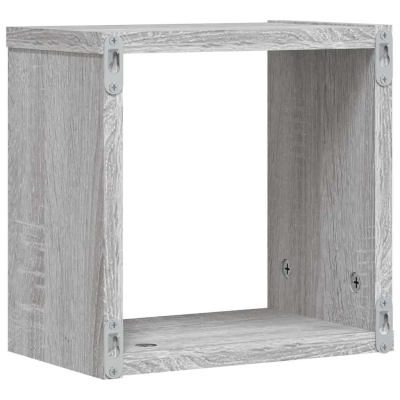 Sieninės lentynos 4 pcs Pilkas Sonoma 26 x 15 x 26 cm