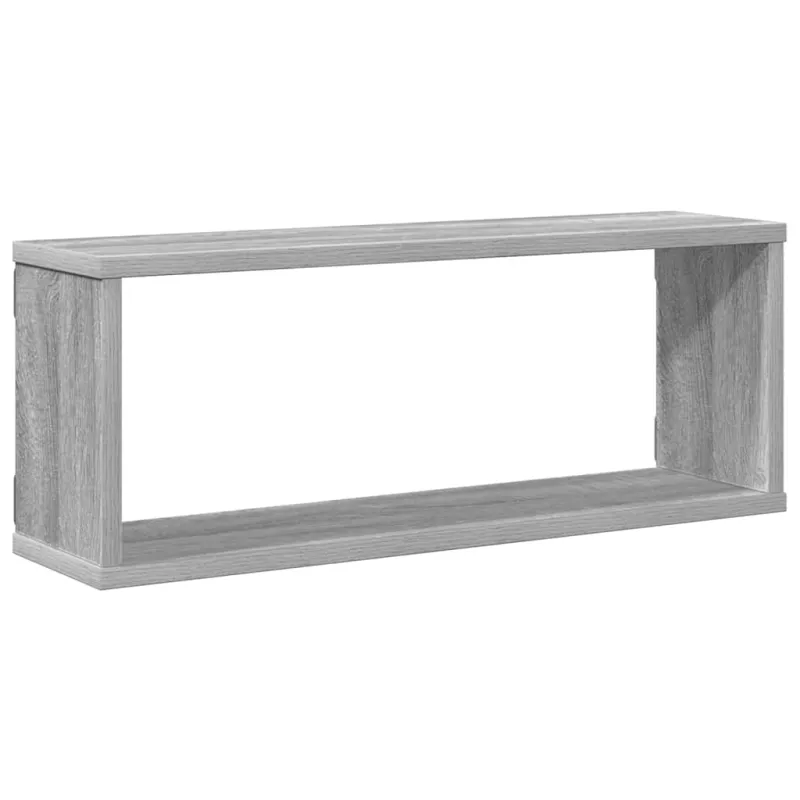 Sieninės lentynos, 4vnt., pilkos ąžuolo, 60x15x23cm, mediena