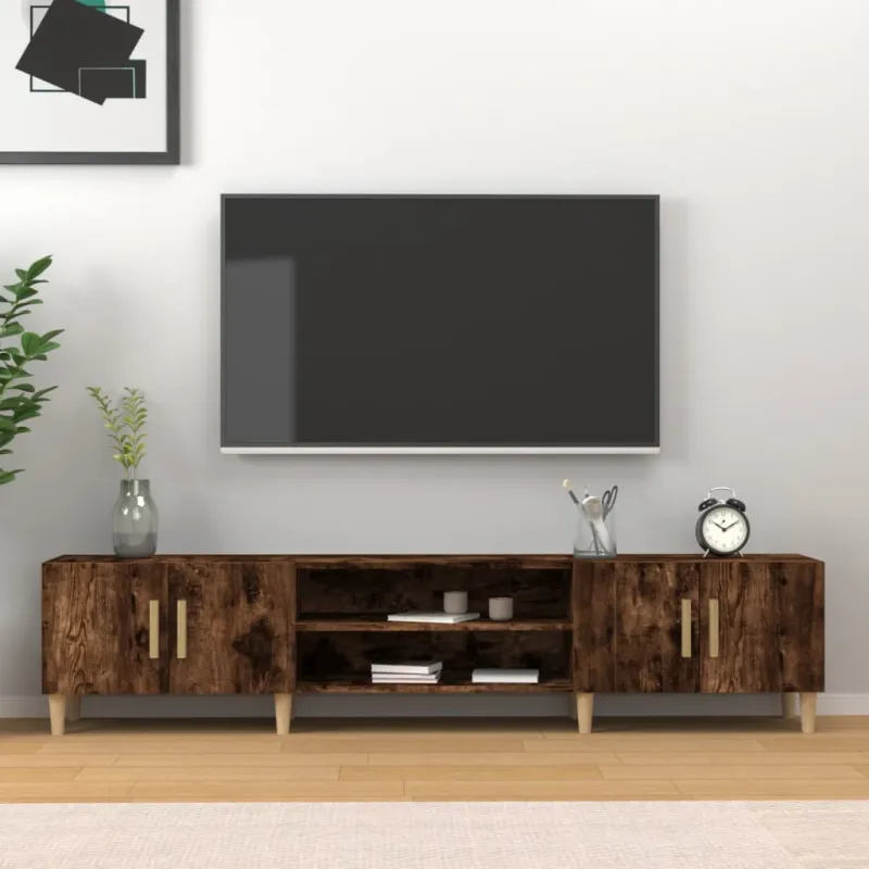 Televizoriaus spintelė, dūminio ąžuolo, 180x31,5x40cm, mediena