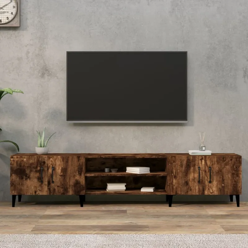 Televizoriaus spintelė, dūminio ąžuolo, 180x31,5x40cm, mediena
